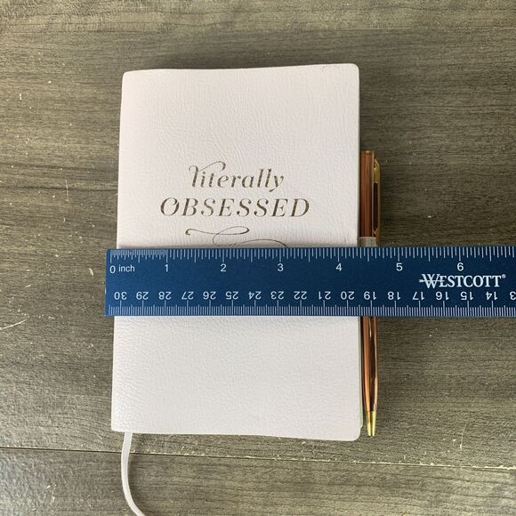 Fringe Studio Faux Luxury Leather Pink Notebook Journal Diary with Pen 192 pages - Picture 11 of 13